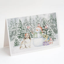 Load image into Gallery viewer, Sheltie/Shetland Sheepdog Sable with Christmas Presents Greeting Cards -  Blank Note Cards – 8-Pack of Artist-Designed Cards with Envelopes