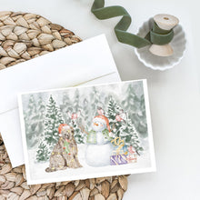 Load image into Gallery viewer, Briard with Christmas Presents Greeting Cards -  Blank Note Cards – 8-Pack of Artist-Designed Cards with Envelopes