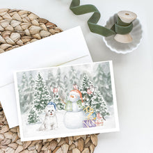 Load image into Gallery viewer, Bichon Frise with Christmas Presents Greeting Cards -  Blank Note Cards – 8-Pack of Artist-Designed Cards with Envelopes