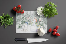 Load image into Gallery viewer, Bichon Frise with Christmas Presents Glass Cutting Boards – Durable, Decorative Kitchen Art Large