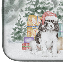 Load image into Gallery viewer, English Springer Spaniel Black and White with Christmas Presents Dish Drying Mat – Absorbent, Artistic Kitchen Essentials