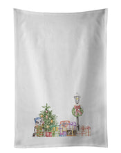 Load image into Gallery viewer, Corgi Tricolor and Puppy with Christmas Wonderland White Kitchen Towel Set of 2