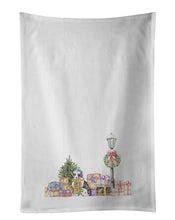 Load image into Gallery viewer, Australian Shepherd Blue Merle with Christmas Wonderland White Kitchen Towel Set of 2