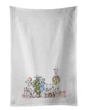 Load image into Gallery viewer, Dalmatian Adult Duo with Christmas Wonderland White Kitchen Towel Set of 2