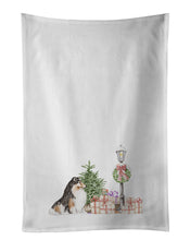 Load image into Gallery viewer, Sheltie/Shetland Sheepdog Tricolor White Kitchen Towel Set of 2