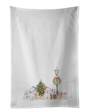 Load image into Gallery viewer, Bichon Frise Excited Pair White Kitchen Towel Set of 2
