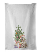 Load image into Gallery viewer, French Bulldog Fawn Christmas Presents and Tree White Kitchen Towel Set of 2