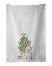 Load image into Gallery viewer, French Bulldog White Christmas Presents and Tree White Kitchen Towel Set of 2