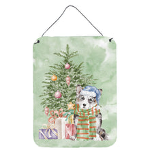 Load image into Gallery viewer, Christmas Cardigan Corgi Blue Merle Wall or Door Hanging Prints