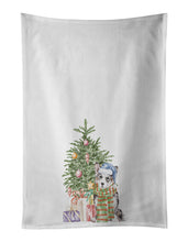 Load image into Gallery viewer, Corgi Cardigan Blue Merle Christmas Presents and Tree White Kitchen Towel Set of 2