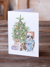 Load image into Gallery viewer, Christmas Cardigan Corgi Greeting Cards -  Blank Note Cards – 8-Pack of Artist-Designed Cards with Envelopes