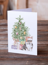 Load image into Gallery viewer, Christmas Corgi Puppy Greeting Cards -  Blank Note Cards – 8-Pack of Artist-Designed Cards with Envelopes