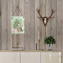 Load image into Gallery viewer, Christmas Bull Terrier Black Wall or Door Hanging Prints