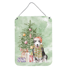 Load image into Gallery viewer, Christmas Bull Terrier Black Wall or Door Hanging Prints