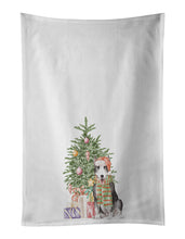 Load image into Gallery viewer, Bull Terrier Black Christmas Presents and Tree White Kitchen Towel Set of 2