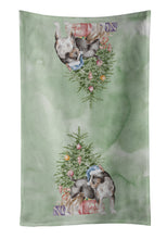 Load image into Gallery viewer, Christmas Bull Terrier Tricolor Kitchen Towel
