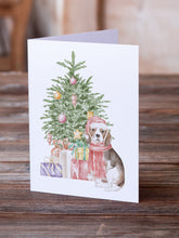 Load image into Gallery viewer, Christmas Beagle Puppy Greeting Cards -  Blank Note Cards – 8-Pack of Artist-Designed Cards with Envelopes