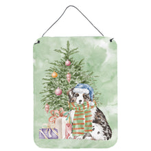 Load image into Gallery viewer, Christmas Australian Shepherd Puppy Wall or Door Hanging Prints