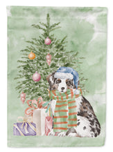 Load image into Gallery viewer, Christmas Australian Shepherd Puppy Garden Flag – Decorative Outdoor Yard Flag