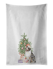Load image into Gallery viewer, Australian Shepherd #2 Christmas Presents and Tree White Kitchen Towel Set of 2