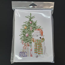 Load image into Gallery viewer, Christmas Samoyed Greeting Cards -  Blank Note Cards – 8-Pack of Artist-Designed Cards with Envelopes