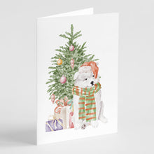 Load image into Gallery viewer, Christmas Samoyed Greeting Cards -  Blank Note Cards – 8-Pack of Artist-Designed Cards with Envelopes