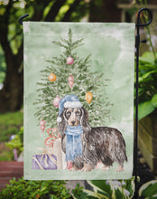 Load image into Gallery viewer, Christmas Dachshund Longhair Black Tan Garden Flag – Decorative Outdoor Yard Flag