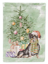 Load image into Gallery viewer, Christmas Dachshund Black Tan Garden Flag – Decorative Outdoor Yard Flag