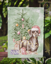 Load image into Gallery viewer, Christmas Dachshund Chocolate Tan Garden Flag – Decorative Outdoor Yard Flag