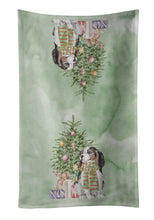 Load image into Gallery viewer, Christmas Cavalier Spaniel Tricolor Kitchen Towel