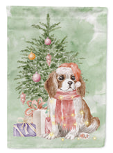 Load image into Gallery viewer, Christmas Cavalier Spaniel Bleheim Puppy Garden Flag – Decorative Outdoor Yard Flag