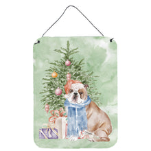 Load image into Gallery viewer, Christmas English Bulldog #2 Wall or Door Hanging Prints