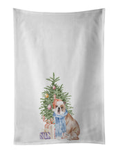 Load image into Gallery viewer, Bulldog, English Bulldog #2 Christmas Presents and Tree White Kitchen Towel Set of 2