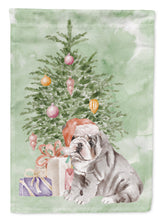 Load image into Gallery viewer, Christmas English Bulldog Puppy #2 Garden Flag – Decorative Outdoor Yard Flag