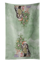 Load image into Gallery viewer, Christmas English Cocker Spaniel Black Tan Kitchen Towel