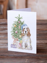 Load image into Gallery viewer, Christmas English Cocker Spaniel Red White Greeting Cards -  Blank Note Cards – 8-Pack of Artist-Designed Cards with Envelopes