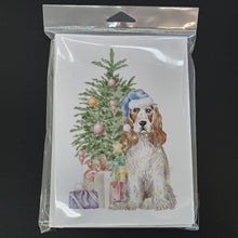 Load image into Gallery viewer, Christmas English Cocker Spaniel Red White Greeting Cards -  Blank Note Cards – 8-Pack of Artist-Designed Cards with Envelopes