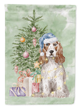 Load image into Gallery viewer, Christmas English Cocker Spaniel Red White Garden Flag – Decorative Outdoor Yard Flag