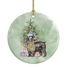 Load image into Gallery viewer, Christmas English Cocker Spaniel Black Ornament - Round Ceramic Ornament – Artist-Designed Keepsake Decoration