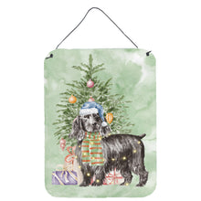 Load image into Gallery viewer, Christmas English Cocker Spaniel Black Wall or Door Hanging Prints