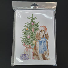 Load image into Gallery viewer, Christmas English Cocker Spaniel Tan Greeting Cards -  Blank Note Cards – 8-Pack of Artist-Designed Cards with Envelopes