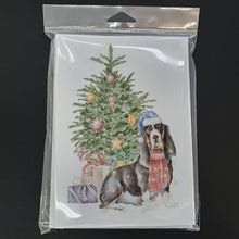 Load image into Gallery viewer, Christmas Basset Hound  #2 Greeting Cards -  Blank Note Cards – 8-Pack of Artist-Designed Cards with Envelopes