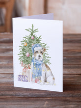 Load image into Gallery viewer, Christmas Jack Russell Terrier Wire Greeting Cards -  Blank Note Cards – 8-Pack of Artist-Designed Cards with Envelopes