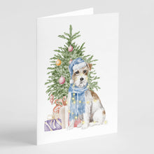 Load image into Gallery viewer, Christmas Jack Russell Terrier Wire Greeting Cards -  Blank Note Cards – 8-Pack of Artist-Designed Cards with Envelopes