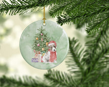 Load image into Gallery viewer, Christmas Jack Russell Terrier Smooth Puppy Ornament - Round Ceramic Ornament – Artist-Designed Keepsake Decoration