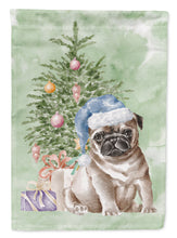 Load image into Gallery viewer, Christmas Fawn Pug Puppy Garden Flag – Decorative Outdoor Yard Flag