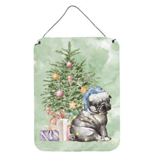 Load image into Gallery viewer, Christmas Black Pug Puppy Wall or Door Hanging Prints