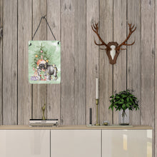 Load image into Gallery viewer, Christmas Black Pug #2 Wall or Door Hanging Prints