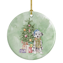 Load image into Gallery viewer, Christmas Dalmatian Puppy Ornament - Round Ceramic Ornament – Artist-Designed Keepsake Decoration