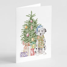Load image into Gallery viewer, Christmas Dalmatian Puppy Greeting Cards -  Blank Note Cards – 8-Pack of Artist-Designed Cards with Envelopes